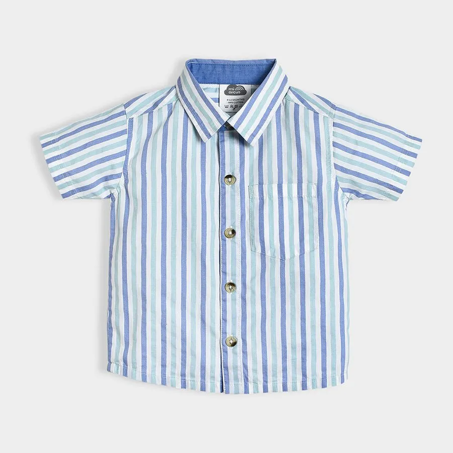 Bloom Woven Blue Shirt & Shorts Set